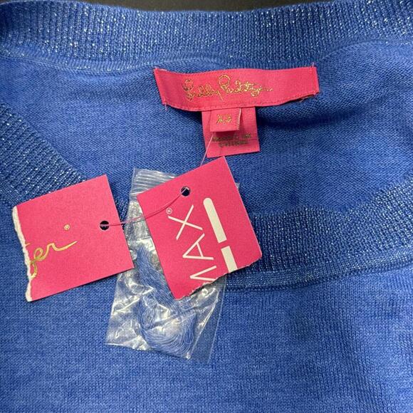 LILLY PULITZER Preppy Luxury Minimalist Sweater Oversized Pockets Coolmax XS NWT - Picture 6 of 14